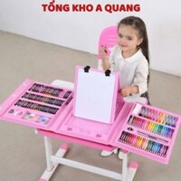 HỘP MÀU 208 CHI TIẾT,  Bộ màu vẽ đa năng 208 chi tiết giúp bé học vẽ hiệu quả, hộp màu vẽ đa năng - MA: HOPMAU47