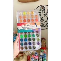 Hộp màu nước dạng nén Giorgione bộ 36/48 màu cao cấp màu khô mịn tươi sáng, tone sống động dễ pha trộn