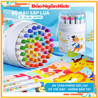 Hộp Màu Sáp Lụa, Màu Dầu An Toàn Không Dính Bẩn Tay (Silky Crayon) Cho Bé Thoả Sức Sáng Tạo