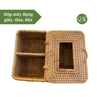 Hộp mây đựng giấy, thìa, đũa trang trí nhà bếp (KBT004DLHM)