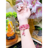 [Hợp mệnh Hoả-Thổ] Chuỗi 108 hạt đá TA Hoa đào Vòng tay hoa đào