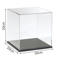 Hộp mica Enter BOX101 10x10x10cm mica dày 2mm, đế đen 5mmx2 vuông