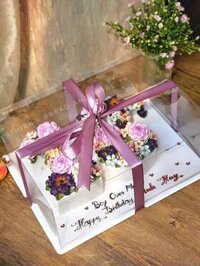 Hộp mica hình chữ nhật đựng bánh kem, bánh sinh nhật