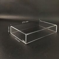 Hộp mica không nắp Enter TB104 270x170x50mm mica dày 3mm, Khay chia ngăn kéo hộc tủ, Khay nhựa đựng đồ dùng