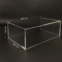 Hộp mica không nắp Enter TB105 285x185x100mm mica dày 3mm, Khay chia ngăn kéo hộc tủ, Khay nhựa đựng đồ dùng