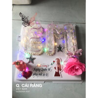 Hộp Mica phôi tiền chữ EM quà tặng lễ 8/3, sinh Nhật…