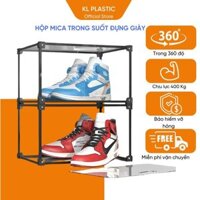 Hộp mica trong suốt đựng giày chịu lực 400kg để được cả túi xách, mô hình figure