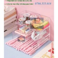 Hộp mica trưng bày bút và dụng cụ học tập