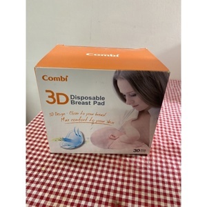 Hộp miếng lót thấm sữa Combi 3D thoáng khí (30pcs)