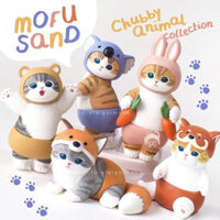 Hộp mù tượmèo hoạt hình với mũ độvật, mèo tôm chiên, mèo cá mập, đồ trang trí dễ thươcho bàn làm việc 8F7T