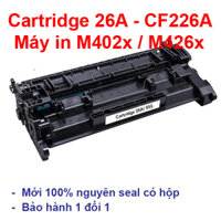 Hộp mực 26A hàng nhập khẩu - Dùng cho máy in HP LaserJet Pro M402n, M402d, M402dn, M402dne, M402dw, M426fdn, M426fdw, Canon LBP212dw, LBP214dw, MF426dw, MF424dw, MF421dw, LBP215x, MF429x - Cartridge CF226A mới 100 Fullbox