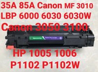 Hộp mực 85A 35A hàng nhập khẩu dành cho máy in Canon LBP 6000 6030 6030w HP  P1102P1212P1102W113612161130 - LBP 301030503020