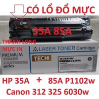 Hộp mực 85A 35A Mực in Canon 6000 6030 6030w MF3010 3050 312/325- HP P1102 P1212 P1102w M1136 M1132 P1006 -Có Lỗ Đổ Mực