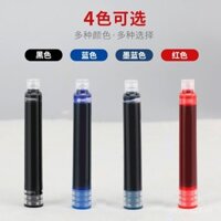 Hộp mực bút máy di động màu xanh thuần, đen, đỏ cho học sinh tiểu học, hộp mực thay thế 3.4mm phổ thông