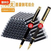 Hộp mực bút máy đường kính nhỏ 2.6mm, mực xóa được, mực xanh đen thuần, bút xóa được đặc biệt cho sinh viên, bút ma thuật, ngòi xanh viết