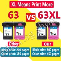 Hộp Mực HP 63 Ink HP63 HP63XL Tương Thích Với HP 1110 1112 2130 2131 2132 3630 3830 4510 4520 4650 4652