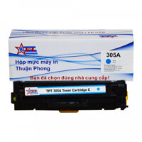 Hộp mực Thuận Phong 305A dùng cho máy in màu HP LJ PRO 300 400 CP2025 Canon LBP 7200C MF8330C - Hàng Chính Hãng - Xanh