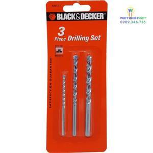 Hộp mũi khoan sắt gỗ Black & Decker A8031G - 3 chi tiết