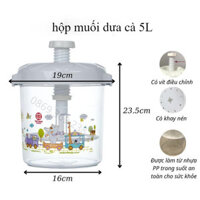 Hộp muối dưa cà bàng nhựa PP loại bé 5L  - 6710