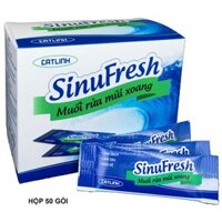 Hộp muối rửa mũi xoang cát linh SinuFresh hộp 50 gói muối