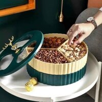 Hộp mứt 2 tầng hươu