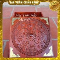 Hộp mứt keo gỗ đục cá chép - Khay bánh kẹo trạm khắc tinh sảo cao cấp