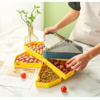 HỘP MỨT TAM GIÁC 3 TẦNG XOAY
