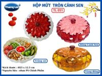 HỘP MỨT TRÒN CÁNH SEN - TL 051