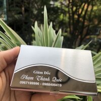 Hộp name card bằng thép không rỉ, hộp đựng card visit cho nam khắc tên lấy ngay