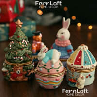 Hộp nến thơm bằng sứ , quà tặng Noel , hộp đựng đồ trang sức