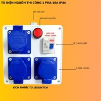 Hộp Nguồn Thi Công 1 Pha 16A CB Chống Giật IP44-IP67
