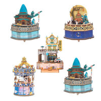 Hộp nhạc bằng gỗ nguyên khối Đồ chơi xếp hình 3D hộp nhạc lắp ráp tay phù hợp cho người lớn và trẻ em