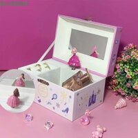 Hộp Nhạc Công Chúa BLAZESKY, Có Gương Đồ Trang Trí Âm Nhạc Trẻ Em Dễ Thương, Phim Hoạt Hình Độc Đáo Thủ Công Hộp Bảo Quản Trang Sức Quà Tặng Sinh Nhật