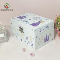 Hộp Nhạc Công Chúa ERZAP, Phim Hoạt Hình Dễ Thương Trẻ Em Đồ Trang Trí Âm Nhạc, Thủ Công Độc Đáo Với Gương Hộp Bảo Quản Trang Sức Hộp Vòng Cổ
