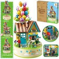 Hộp nhạc creative music box - đồ chơi xếp hình lắp ráp - đồ chơi âm nhạc cho bé - quà sinh nhật -lâu đài