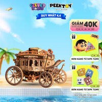 Hộp Nhạc Dây Cót Robotime ROKR Xe Ngựa Mô Hình Lắp Ráp Hộp Nhạc Mini Chuyển Động Music Box Clever Box