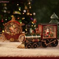 Hộp nhạc đêm Giáng sinh DALTON, Người tuyết Ông già Noel Xe lửa Hộp nhạc, Đồ chơi trẻ em Đồ trang trí bóng đầy màu sắc đẹp Máy tính để bàn