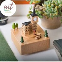 Hộp Nhạc Gỗ Tháp Đồng Hồ Big Ben Anh Quốc Music Box_Art House