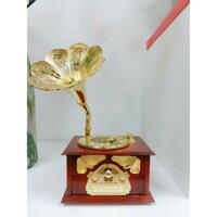 Hộp nhạc hình hoa loa kèn phong cách cổ điển, lên cót nghe nhạc, mở hộp ra là nghe nhạc