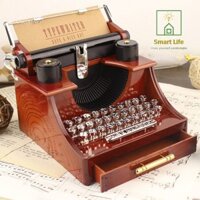 HỘP NHẠC HÌNH MÁY ĐÁNH CHỮ CỔ ĐIỂN KHÔNG CẦN PIN DECOR NHÀ CỬA