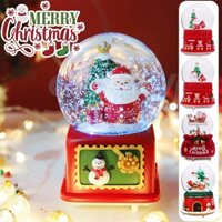 Hộp Nhạc Hình Ngôi Nhà Tuyết / Ông Già Noel / Quả Cầu Tuyết Pha Lê Trang Trí Giáng Sinh / Năm Mới / paca3vn