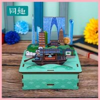 Hộp Nhạc Hộp Nhạc Quà Tặng 3D Xếp Hình Ba Chiều Đi Bộ Tô Châu Hộp Nhạc Bằng Gỗ Lắp Ráp Cổ Hộp Nhạc Tự Làm Handmade Quà Tặng Sinh Nhật Cô Gái