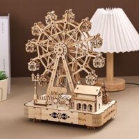 Hộp Nhạc Nổi Tiếng Trên Mạng Lắp Ráp Bằng Gỗ Đu Quay Quay3DÂm Nhạc Ba Chiều Với Ánh Sáng