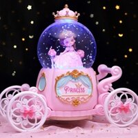 Hộp Nhạc Quả Cầu Pha Lê Hình Lâu Đài Công Chúa Elsa