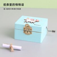 Hộp Nhạc Quay Tay Cô Gái Gỗ Trái Tim Dễ Thương Cao Cấp Bầu Trời Thành Phố Hộp Nhạc Handmade Sinh Nhật Quà Tặng Sinh Nhật20250309