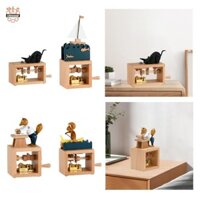 Hộp nhạc quay tay Hộp nhạc bằng gỗ Bộ sưu tập Trang trí sáng tạo độc đáo cho