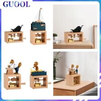 Hộp nhạc quay tay Hộp nhạc bằng gỗ Bộ sưu tập Trang trí sáng tạo độc đáo cho