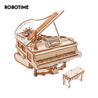 Hộp nhạc Robotime. Mô hình gỗ 3d tự lắp ráp ROKR Magic Piano Mechanical Music Box 3D Wooden Puzzle AMK81