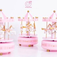 Hộp nhạc Vòng quay ngựa gỗ