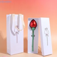 Hộp nhẫn cầu hôn hoa MEABEN Màu đỏ Đám cưới đa chức năng